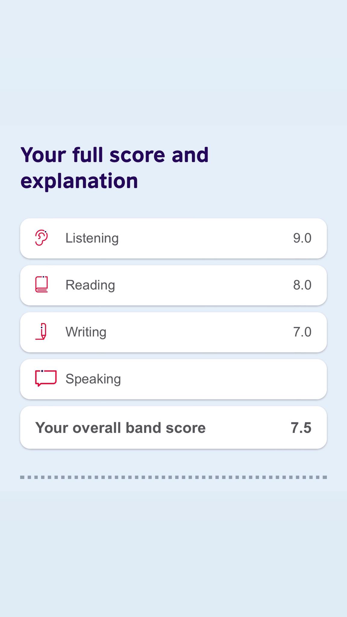 KHÁNH ĐAN - 7.5 IELTS (9.0 LISTENING - 8.0 READING & 7.0 WRITING